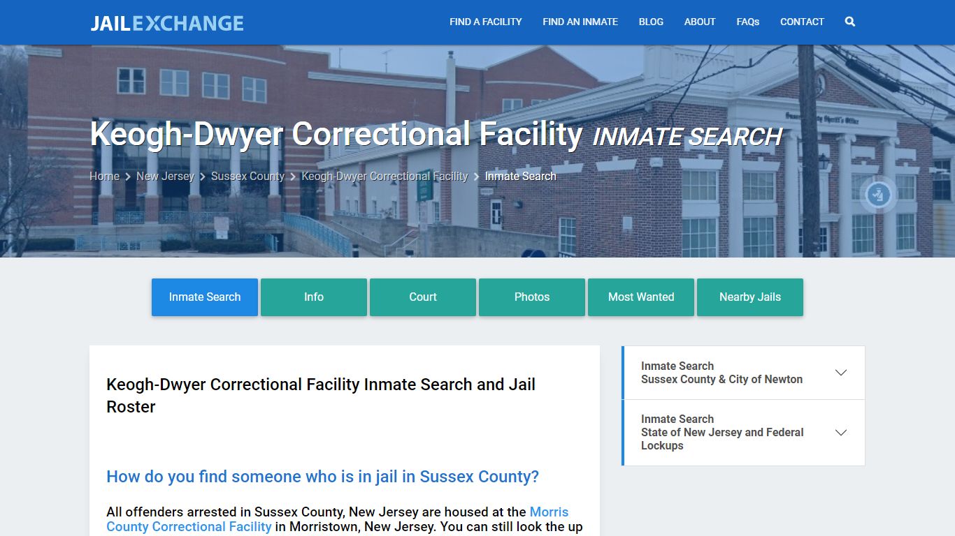 Keogh-Dwyer Correctional Facility Inmate Search - Jail Exchange